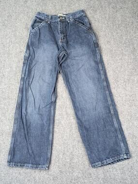 Bailey's Pt Jeans Boys 14 Regular Blue Carpenter Straight Adjustable Waist Denim